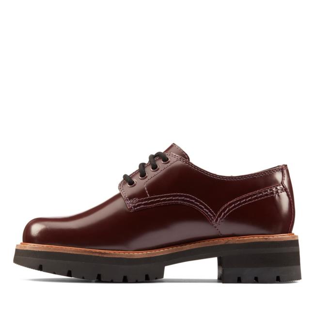 Oxfordské Topánky Clarks Orianna Derby Damske Bordove | CLK825BDX