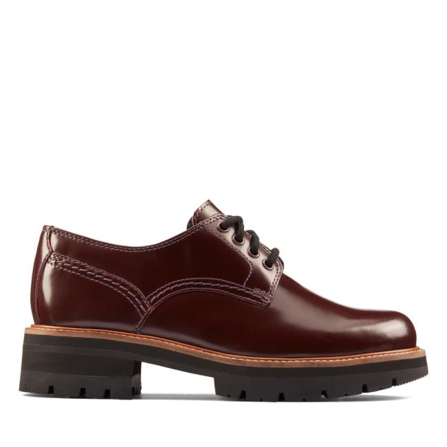 Oxfordské Topánky Clarks Orianna Derby Damske Bordove | CLK825BDX