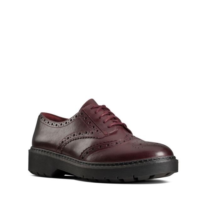 Oxfordské Topánky Clarks Witcombe Echo Damske Bordove | CLK761UGQ