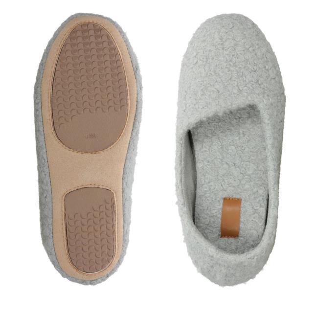 Papuče Clarks Cozily Curl Damske Siva | CLK237QFJ