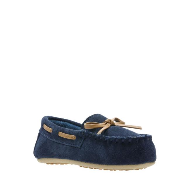 Papuče Clarks Crackling Flo Chlapcenske Námornícka Modrá | CLK658DRO