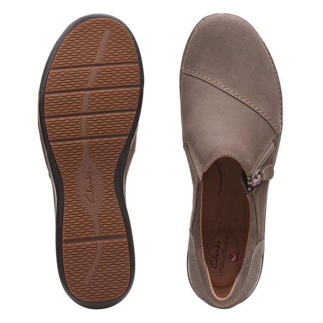 Ploché Topánky Clarks Appley Zip Damske Siva Hnede | CLK327FYN