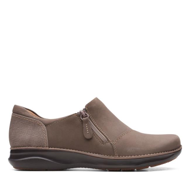 Ploché Topánky Clarks Appley Zip Damske Siva Hnede | CLK327FYN