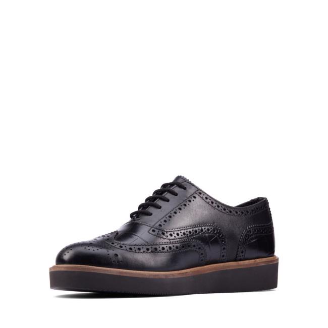 Ploché Topánky Clarks Baille Brogue Damske Čierne | CLK380WCM