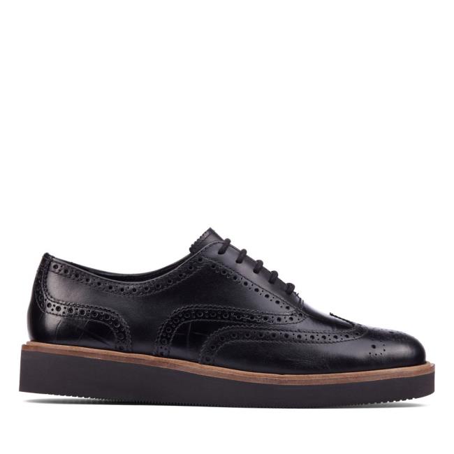 Ploché Topánky Clarks Baille Brogue Damske Čierne | CLK380WCM