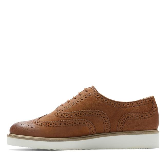 Ploché Topánky Clarks Baille Brogue Damske Hnede | CLK439WUX