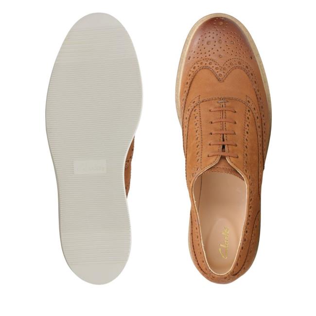 Ploché Topánky Clarks Baille Brogue Damske Hnede | CLK439WUX