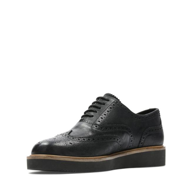 Ploché Topánky Clarks Baille Brogue Damske Čierne | CLK623ZQA