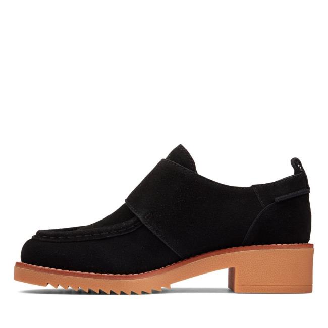 Ploché Topánky Clarks Eden Stredne Monk Damske Čierne | CLK521VYM