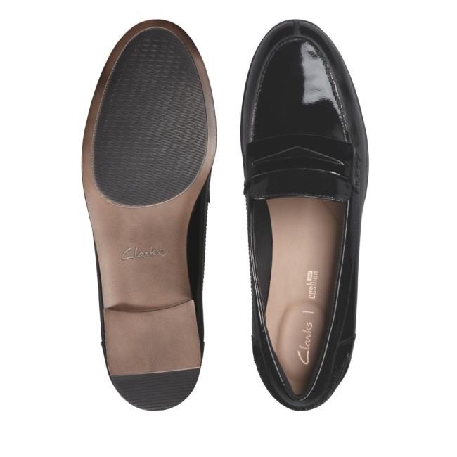 Ploché Topánky Clarks Hamble Loafer Damske Čierne | CLK678KWD