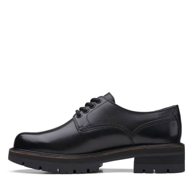 Ploché Topánky Clarks Orianna Derby Damske Čierne | CLK198XLV