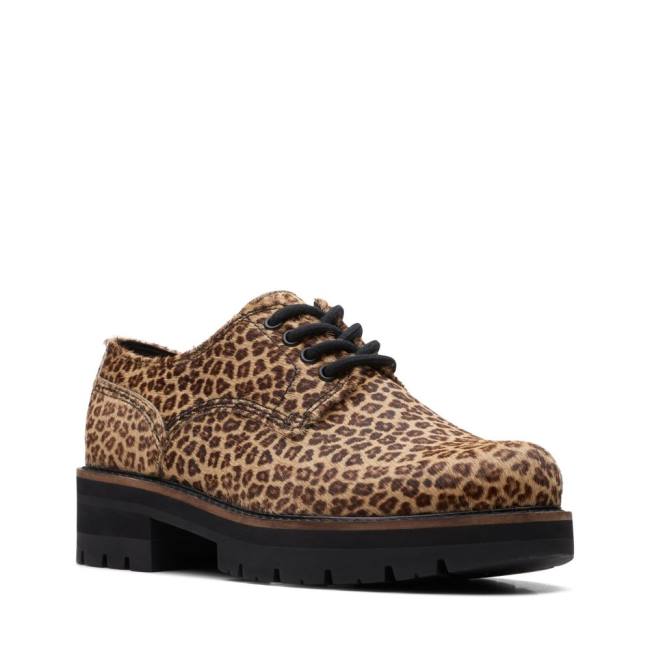 Ploché Topánky Clarks Orianna Derby Damske Leopardie | CLK753QSX