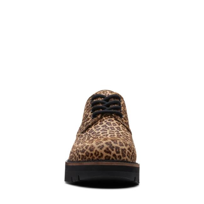 Ploché Topánky Clarks Orianna Derby Damske Leopardie | CLK753QSX