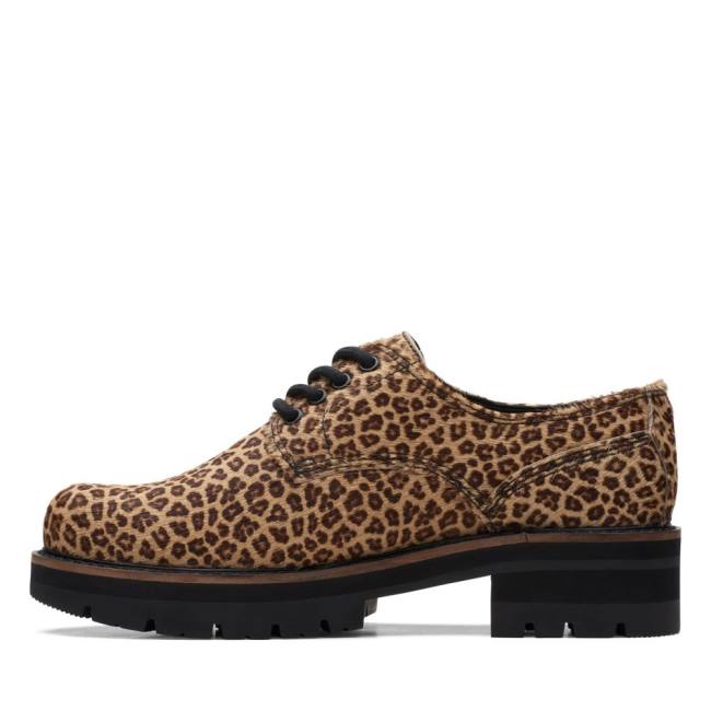 Ploché Topánky Clarks Orianna Derby Damske Leopardie | CLK753QSX