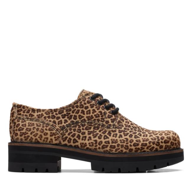 Ploché Topánky Clarks Orianna Derby Damske Leopardie | CLK753QSX