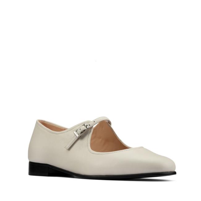 Ploché Topánky Clarks Pure Balerinky Damske Biele | CLK756GMC