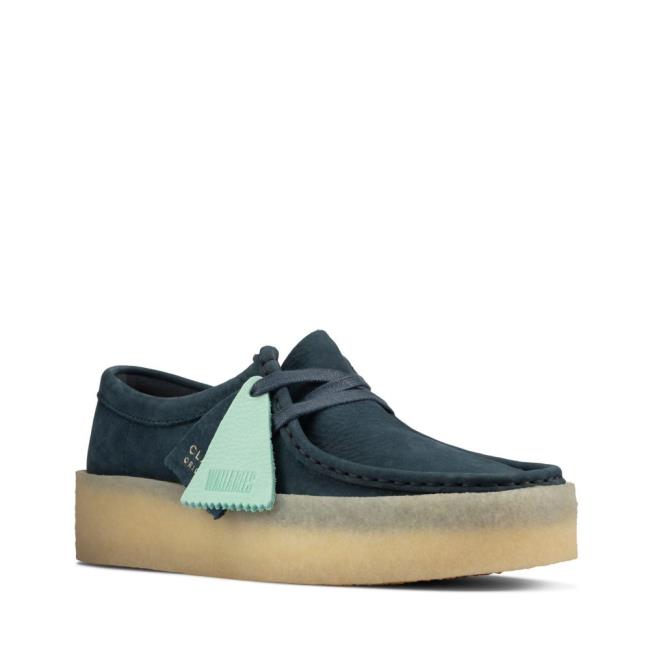 Ploché Topánky Clarks Wallabee Cup Damske Modre | CLK846EWI