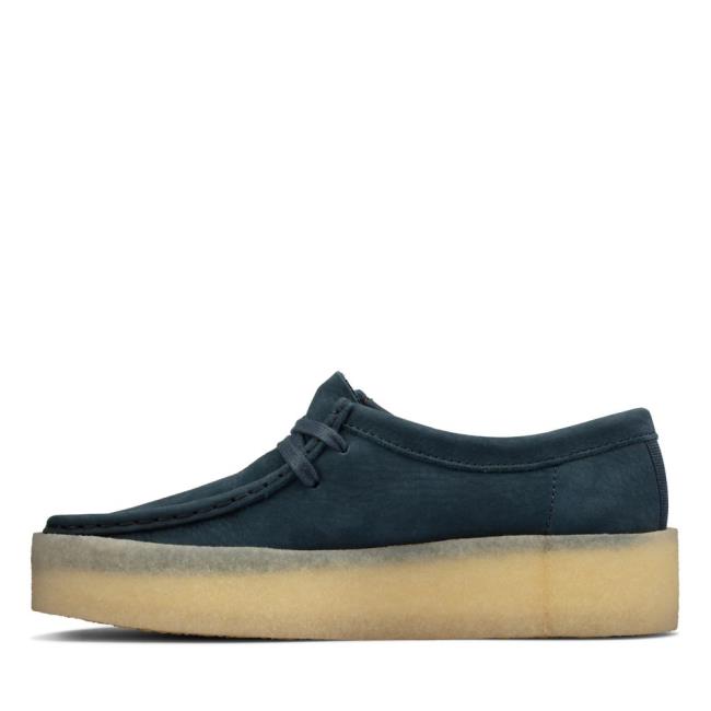 Ploché Topánky Clarks Wallabee Cup Damske Modre | CLK846EWI