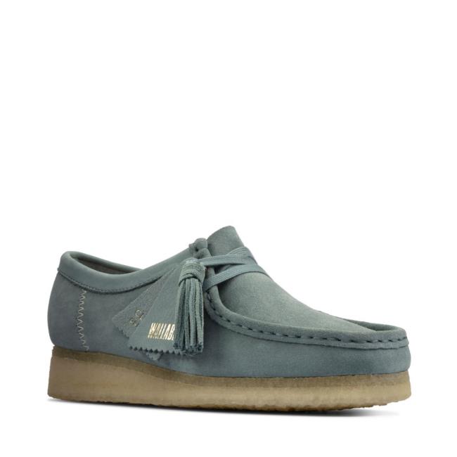 Ploché Topánky Clarks Wallabee Damske Modre | CLK894ZNI