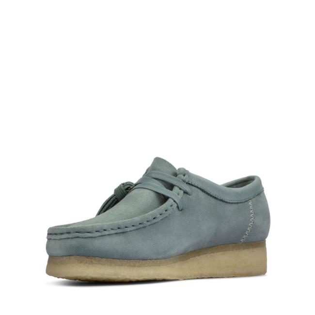 Ploché Topánky Clarks Wallabee Damske Modre | CLK894ZNI