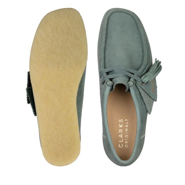 Ploché Topánky Clarks Wallabee Damske Modre | CLK894ZNI