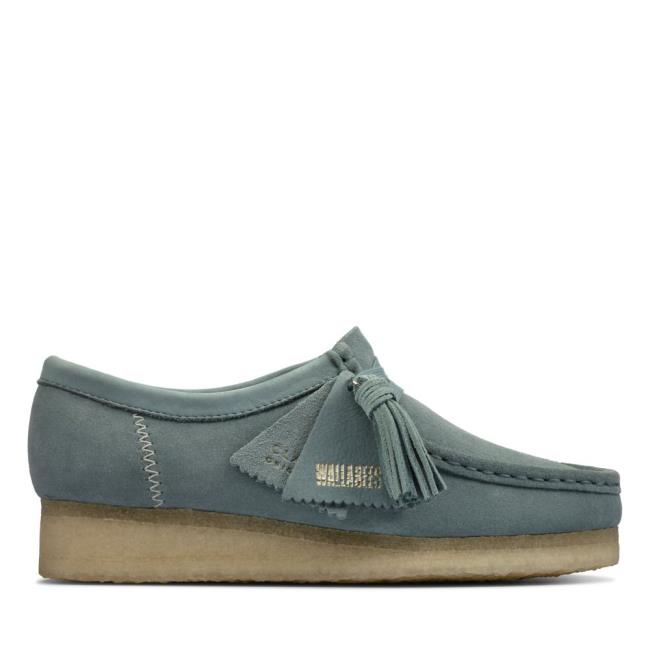 Ploché Topánky Clarks Wallabee Damske Modre | CLK894ZNI