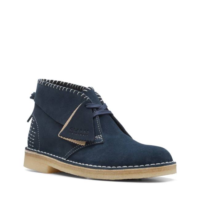 Púštne Čižmy Clarks Desert Boot Klasické Damske Námornícka Modrá | CLK079LNA