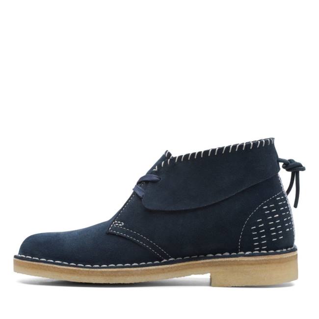 Púštne Čižmy Clarks Desert Boot Klasické Damske Námornícka Modrá | CLK079LNA