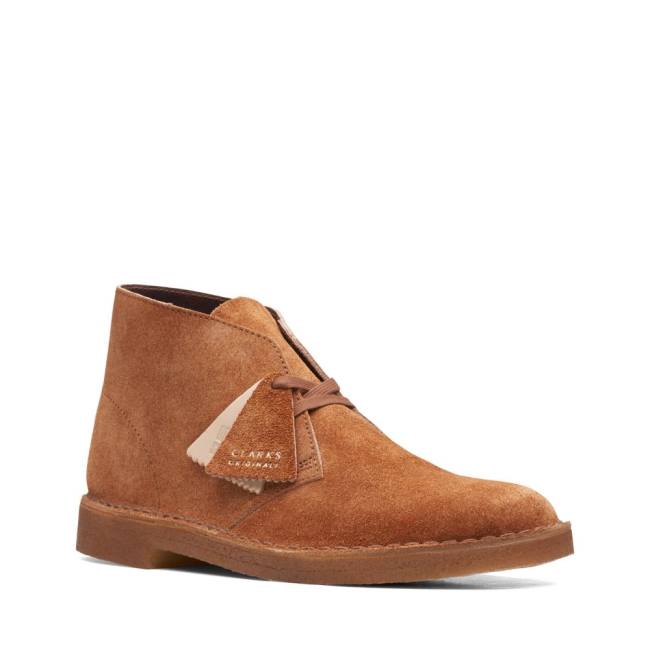 Púštne Čižmy Clarks Desert Boot Klasické Panske Ginger Hairy Sde | CLK178FWD