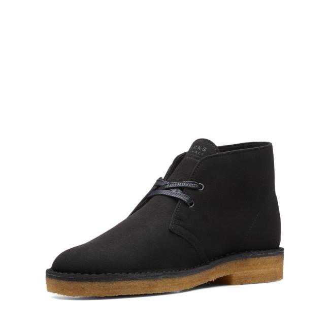 Púštne Čižmy Clarks Desert Boot Klasické Panske Čierne | CLK564ALF