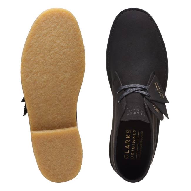 Púštne Čižmy Clarks Desert Boot Klasické Panske Čierne | CLK564ALF