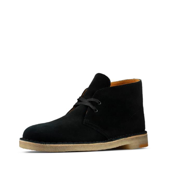 Púštne Čižmy Clarks Desert Boot Panske Čierne | CLK482QJH