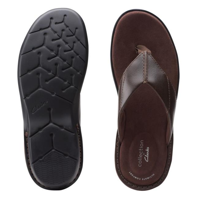 Sandále Clarks Ellison Easy Panske Tmavo Hnede | CLK471BDA