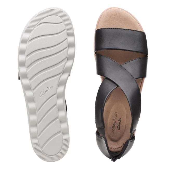 Sandále Clarks Jillian Rise Damske Čierne | CLK674LQD