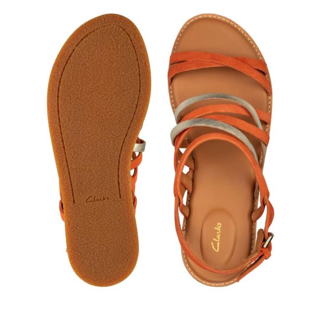 Sandále Clarks Karsea Ankle Damske Svetlo Oranžové | CLK594JVN