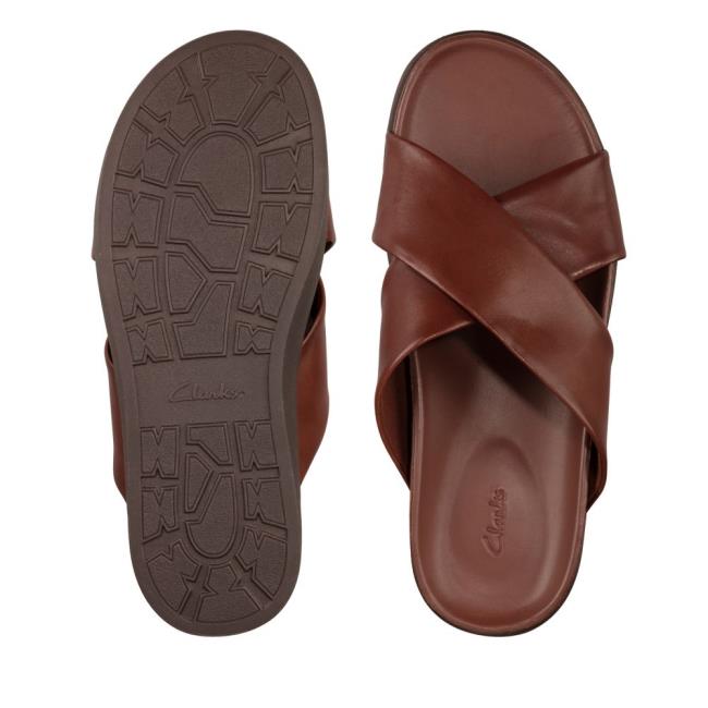 Sandále Clarks Sunder Cross Panske Hnede | CLK378UQS