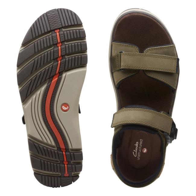 Sandále Clarks Un Trek Part Panske Tmavo Olivovo Zelená | CLK260SGO