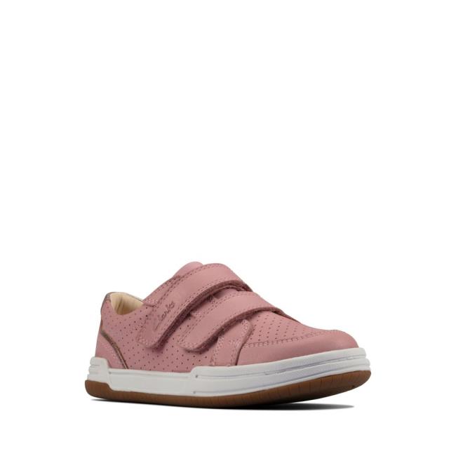 Skolske Topanky Clarks Fawn Solo Kid Chlapcenske Svetlo Ruzove | CLK758PIY