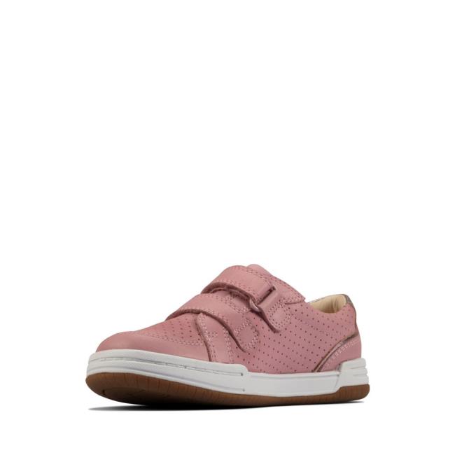 Skolske Topanky Clarks Fawn Solo Kid Chlapcenske Svetlo Ruzove | CLK758PIY