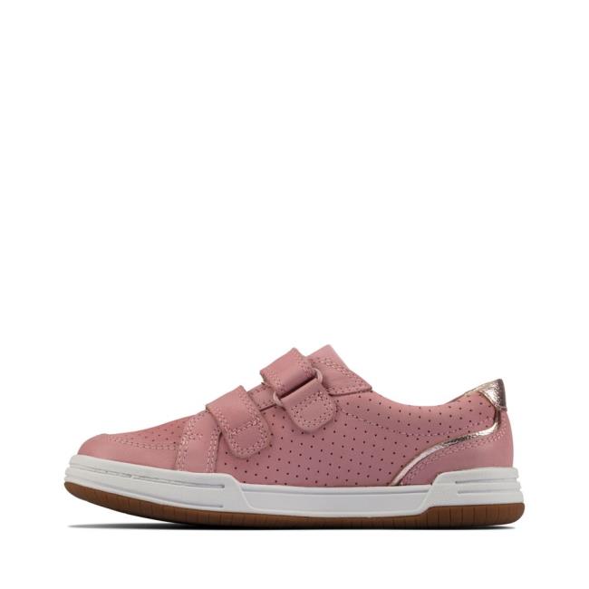 Skolske Topanky Clarks Fawn Solo Kid Chlapcenske Svetlo Ruzove | CLK758PIY