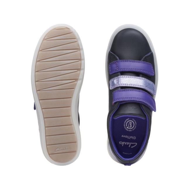 Skolske Topanky Clarks Flare Fly Kid Dievcenske Čierne | CLK594CZK