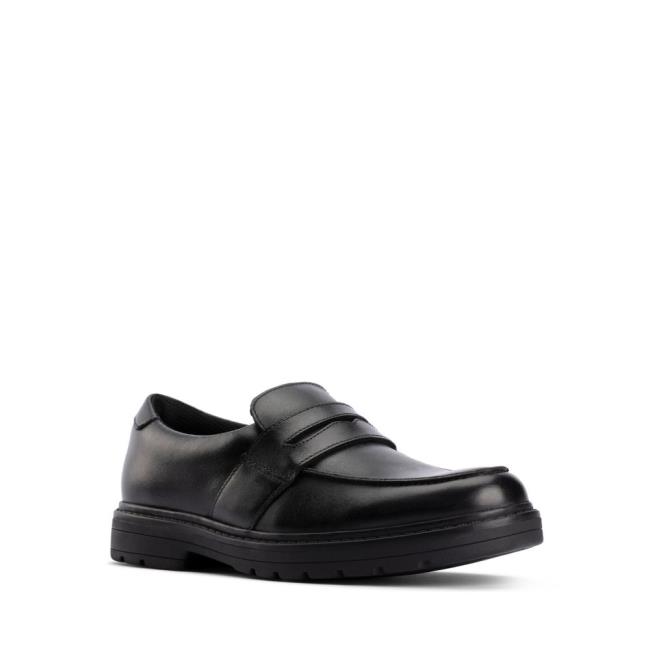 Skolske Topanky Clarks Loxham Craft Youth Chlapcenske Čierne | CLK438TCE