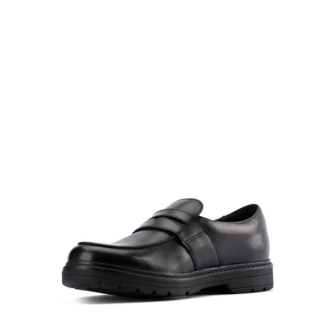 Skolske Topanky Clarks Loxham Craft Youth Chlapcenske Čierne | CLK438TCE