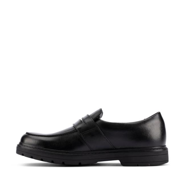 Skolske Topanky Clarks Loxham Craft Youth Chlapcenske Čierne | CLK438TCE