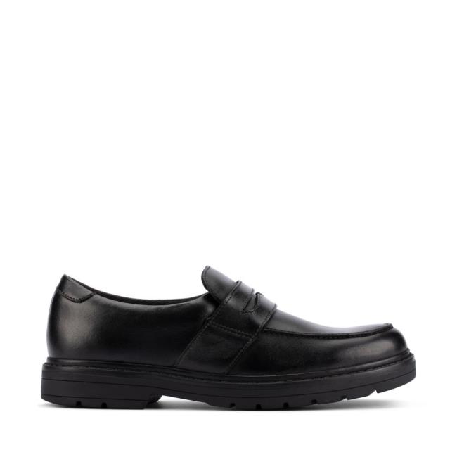 Skolske Topanky Clarks Loxham Craft Youth Chlapcenske Čierne | CLK438TCE