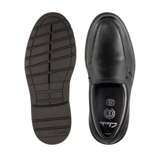 Skolske Topanky Clarks Loxham Grove Youth Chlapcenske Čierne | CLK397IZE