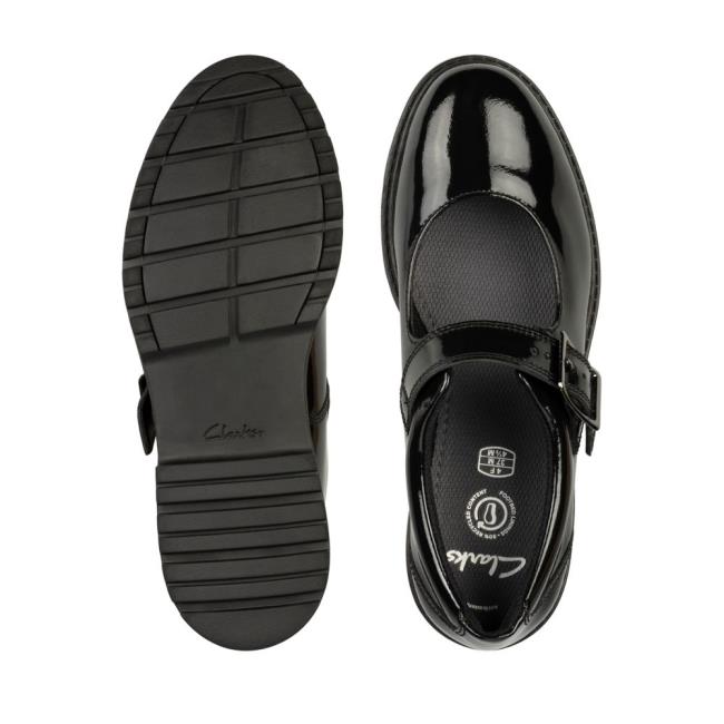 Skolske Topanky Clarks Loxham Walk Youth Dievcenske Čierne | CLK603OPK