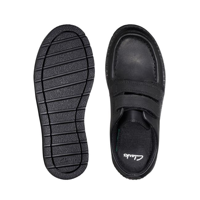 Skolske Topanky Clarks Mendip Bright Kid Chlapcenske Čierne | CLK460JGB