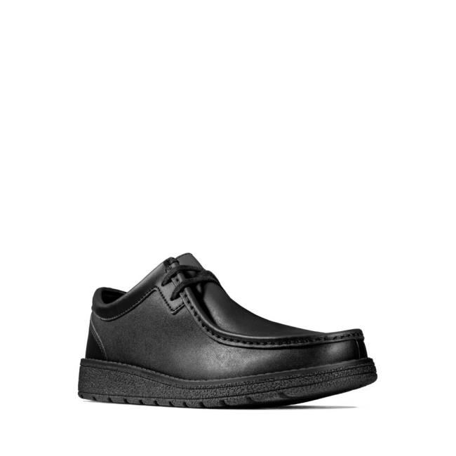 Skolske Topanky Clarks Mendip Craft Youth Chlapcenske Čierne | CLK759MNW