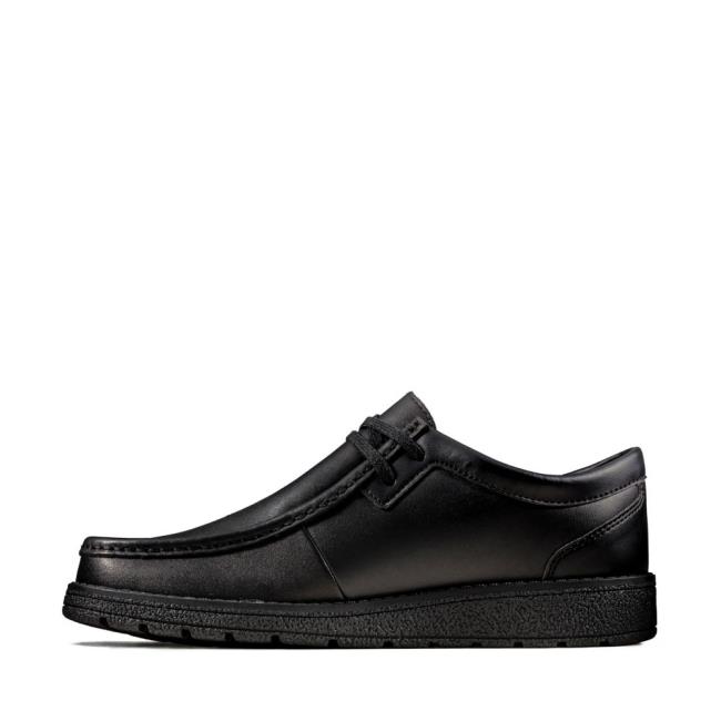 Skolske Topanky Clarks Mendip Craft Youth Chlapcenske Čierne | CLK759MNW